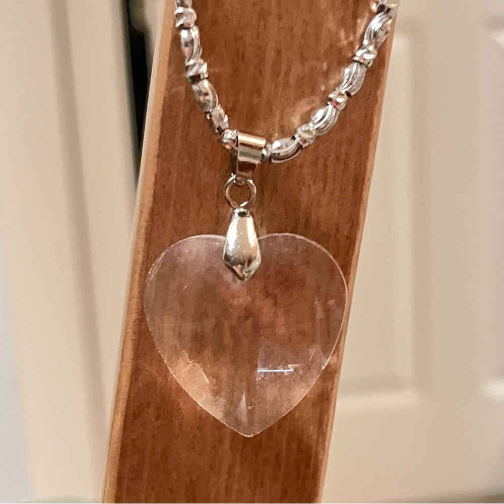 Clear Heart acrylic glass pendant